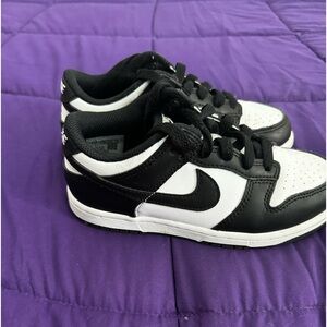 Nike Panda Dunks kids black and white sneakers